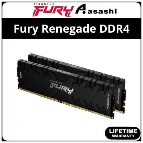 Kingston Fury Renegade DDR4 16GB(8GBx2) 4000Mhz CL19 XMP Support Black Performance PC Ram - KF440C19RBK2/16