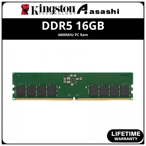 Kingston DDR5 16GB 4800MHz Value PC Ram - KVR48U40BS8-16