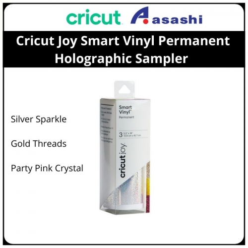 Cricut 2007154 Joy Smart Vinyl Permanent Holographic Sampler - 5.5