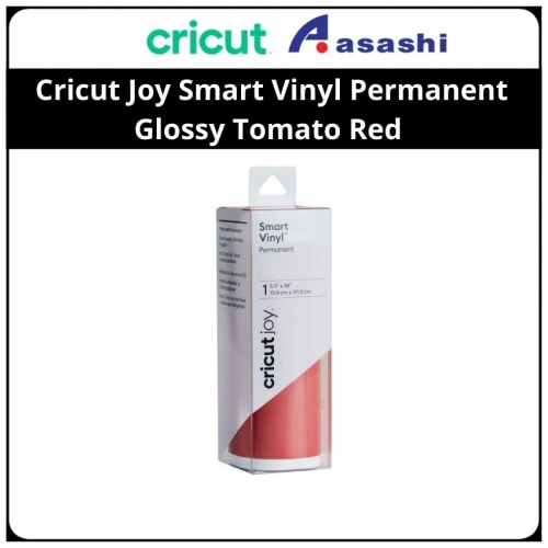 Cricut 2007114 Joy Smart Vinyl Permanent Glossy Tomato Red - 5.5 Inches X 48 Inches (13.9 cm X 121.9 cm)