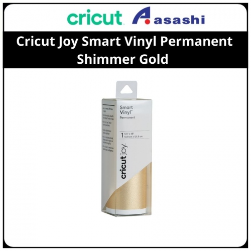 Cricut 2007145 Joy Smart Vinyl Permanent Shimmer Gold - 5.5 Inches X 48 Inches (13.9 cm X 121.9 cm)
