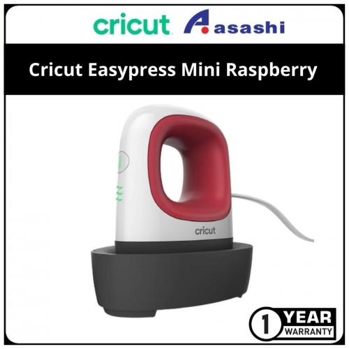 Cricut Easypress Mini Raspberry - Lightweight, portable, easy to store, Compact size ideal for unusually small or unique heat transfer project, 3 heat settings for every iron-on and Infusible Ink, Customize unusual projects like shoes & Ceramic-coated heat plate for dry, even, edge-to-edge heat