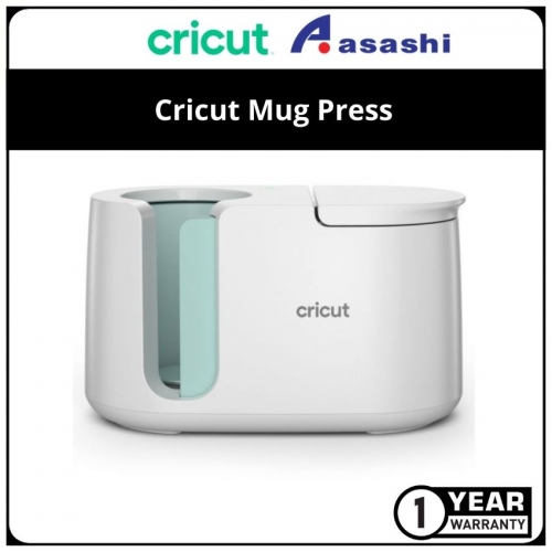 Cricut Mug Press - for 350 - 470 ml (11 - 16 oz) - Make pro mugs in minutes with easy, one-touch settings, Get peel-proof, dishwasher-safe results with Infusible Ink materials, Thoughtful safety features include auto-off. In the Box : Cricut Mug Press™ heat press for mugs & USB cord