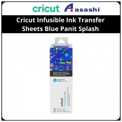 Cricut 2008891 Infusible Ink Transfer Sheets Blue Panit Splash - 4.5 x 12