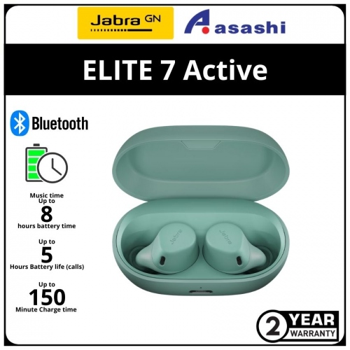 Jabra Elite 7 Active - Mint True Wireless Earbud (2 yrs Limited Hardware Warranty)