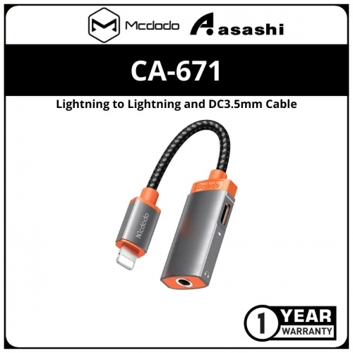 Mcdodo CA-6710 Oryx Series Lightning to Lightning and DC3.5mm Cable