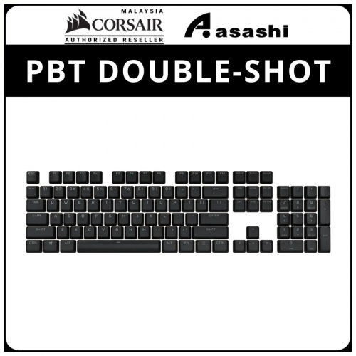 CORSAIR PBT DOUBLE-SHOT PRO Keycap Mod Kit - ONYX Black