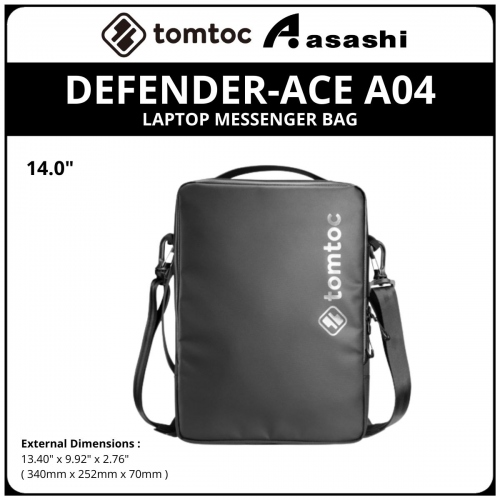 Tomtoc A04D2D1 (Black) Defender-Ace A04 14 Inch Laptop Messenger bag