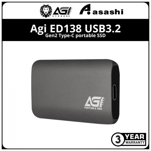 Agi ED138 2TB USB3.2 Gen2 Type-C portable SSD