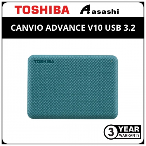 Toshiba Canvio Advance V10 USB 3.2 2TB External HDD Green (HDTCA20AG3AA)