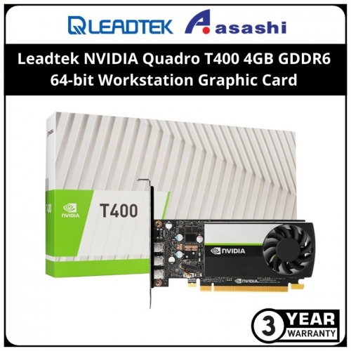 Leadtek NVIDIA Quadro T400 4GB GDDR6 64-bit Workstation Graphic Card