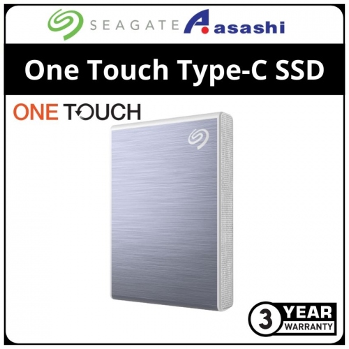 Seagate One Touch-Blue 1TB USB3.2 Gen2 Type-C Portable SSD - STKG1000402 (Up to 1030MB/s Read Speed)