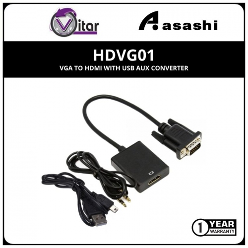 VITAR HDVG01 VGA to HDMI with USB AUX Converter