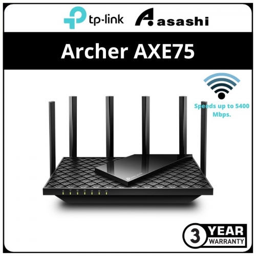 TP-Link Archer AXE75 AX5400 Tri-Band Gigabit WiFi 6E Router