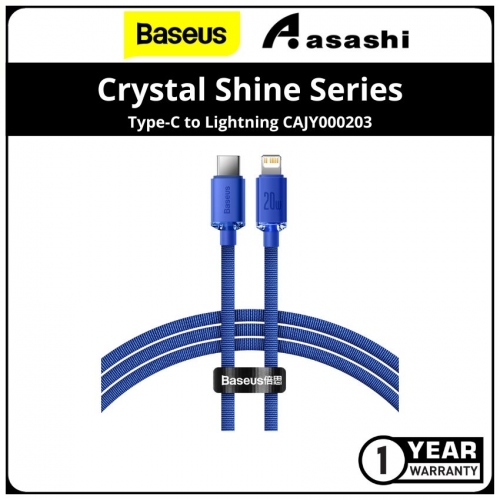 Baseus CAJY000203 Crystal Shine Series Fast Charging Data Cable Type-C to iP 20W 1.2m - Blue (CAJY000203)