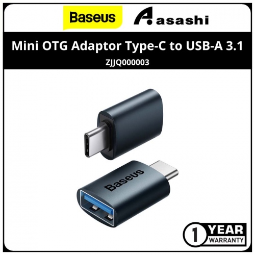 Baseus Ingenuity Series Mini OTG Adaptor Type-C to USB-A 3.1 - Blue (ZJJQ000003)