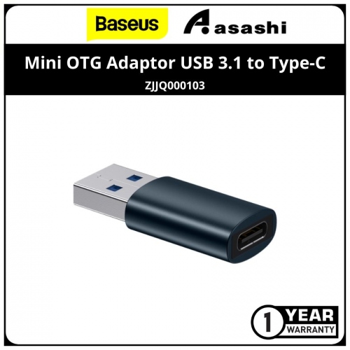 Baseus Ingenuity Series Mini OTG Adaptor USB 3.1 to Type-C - Blue (ZJJQ000103)