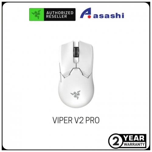 Razer Viper V2 Pro - White - Optical Mouse Switches Gen-3, 59g, Up to 80 hrs Batt Life (5 buttons, 30,000dpi Optical)