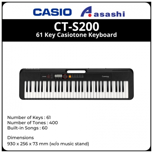 Casio CT-S200 61 Key Casiotone Keyboard