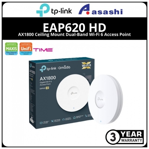 Tp-Link EAP620 HD AX1800 Ceiling Mount Dual-Band Wi-Fi 6 Access Point