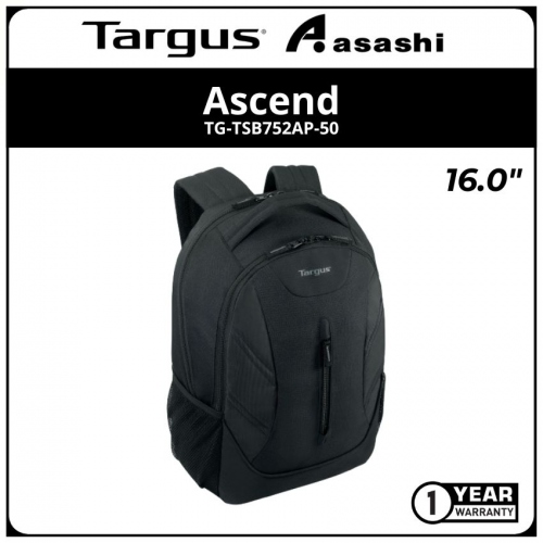 Targus (TSB752ap-50) 16` Ascend Backpack Black Bag (1 yrs Limited Shop Warranty)