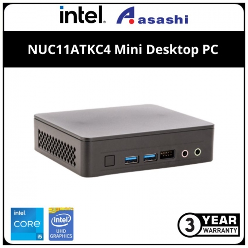 Intel NUC 11 Essential Kit NUC11ATKC4 Mini Desktop PC - Celeron N5105,2.90GHz/ 2xDDR4/ M.2 Gen3/ Intel AC9462/HDMI+DISPLAY