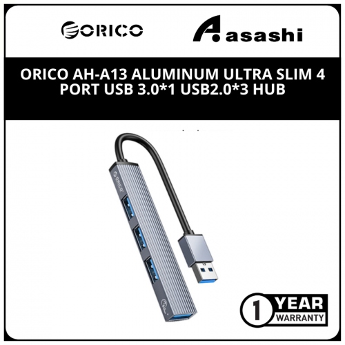 ORICO AH-A13 Aluminum Ultra Slim 4 Port USB 3.0*1 USB2.0*3 Hub