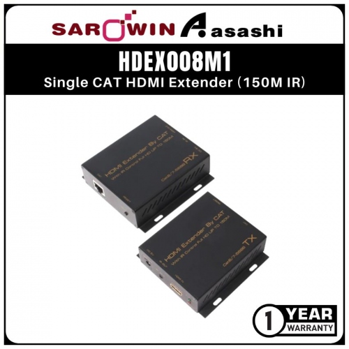 SAROWIN HDEX008M1 SINGLE CAT HDMI EXTENDER (150M IR)