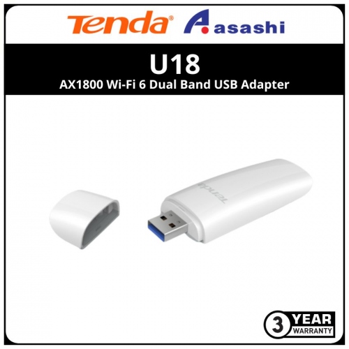 Tenda U18 AX1800 Wi-Fi 6 Dual Band USB Adapter