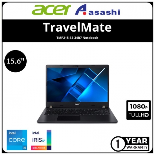 Acer TravelMate TMP215-53-34R7 Notebook-(Intel Core i3-1115G4/4GD4(1 Extra Slot)/512GB SSD/No-DVDRW/15.6