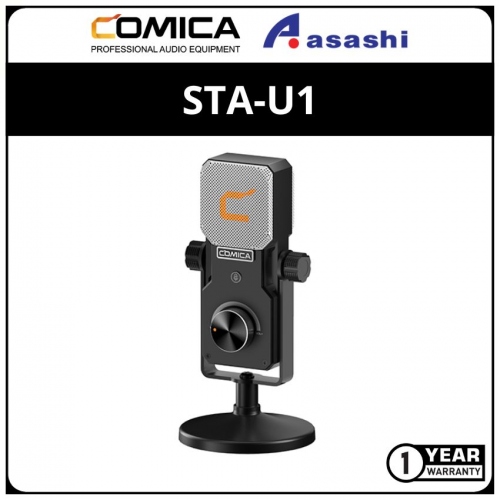 Comica STA-U1 USB Condenser Microphone with RGB Control, 48Khz 24bit, Versatile Desktop Microphone for Streaming, Recording, Podcasting, Gaming