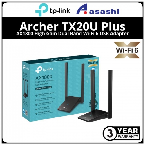 Tp-Link Archer TX20U Plus AX1800 High Gain Dual Band Wi-Fi 6 USB Adapter