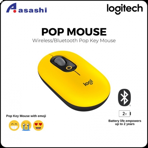 Logitech POP Wireless Mouse with Emoji Button Function - Blast