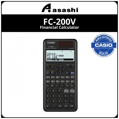 Casio FC-200V 2nd Edition Financial Calculator with 2 way power (12months Warrany) MUST KEEP BOX FOR WARRANTY