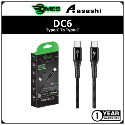 DMES DC6 60W Type-C To Type-C Cable QC3.0 Fast Charging Cable