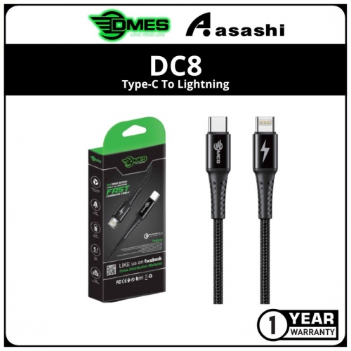 DMES DC8 30W Type-C To Lightning Cable QC3.0 Fast Charging Cable