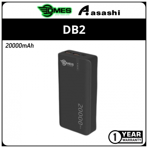 DMES DB2 20000mAh 2.4A Power Bank - 1Y