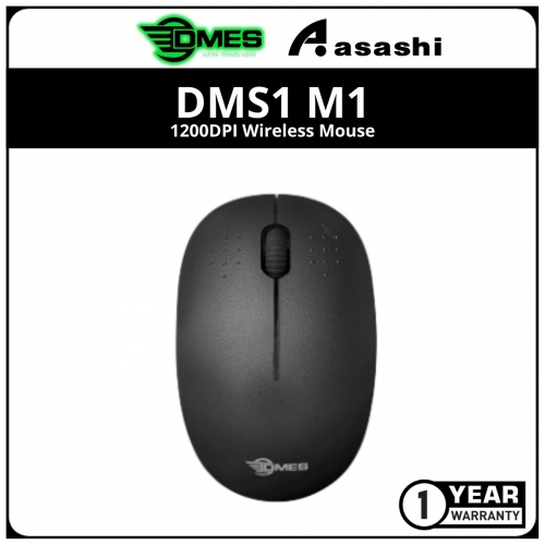 DMES DMS1 M1 1200DPI Wireless Mouse - Black