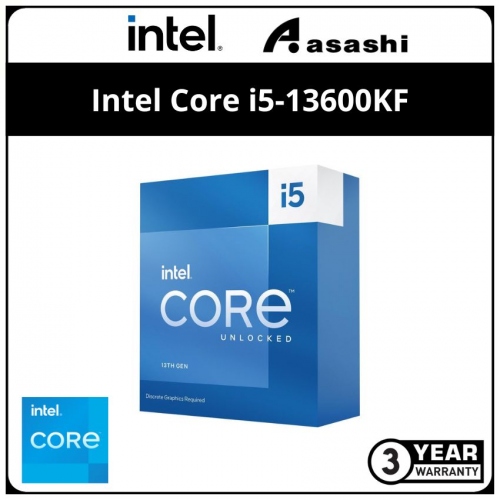 Intel Core i5-13600KF Processor (24M Cache, up to 5.10 GHz, 14C/20T) LGA1700