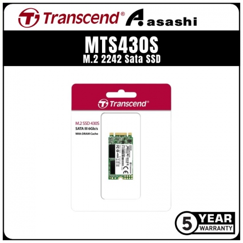 Transcend MTS430S 1TB M.2 2242 Sata SSD - TS1TMTS430S (Up to 560MB/s Read Speed,520MB/s Write Speed)
