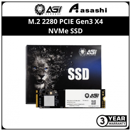 AGI AI198 1TB M.2 2280 PCIE Gen3 X4 NVMe SSD (Up to 2100MB/s Read Speed,1700MB/s Write Speed)