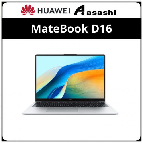 Huawei MateBook D16 Notebook-53013DDN-(Intel Core i5-12450H/8GB DDR4 Ram/512GB PCIe SSD/15.6