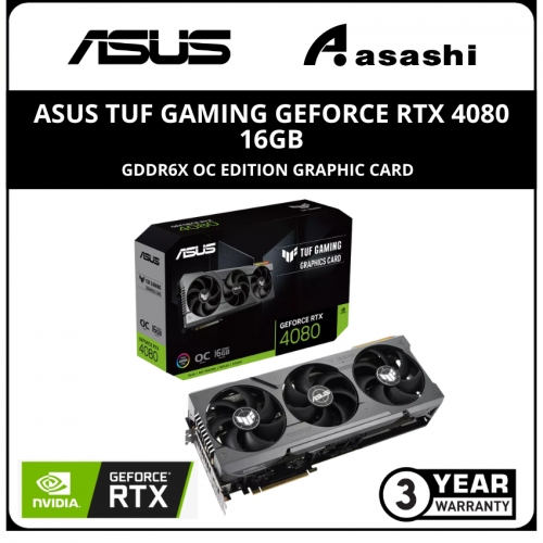 ASUS TUF Gaming GeForce RTX 4080 16GB GDDR6X OC Edition Graphic Card