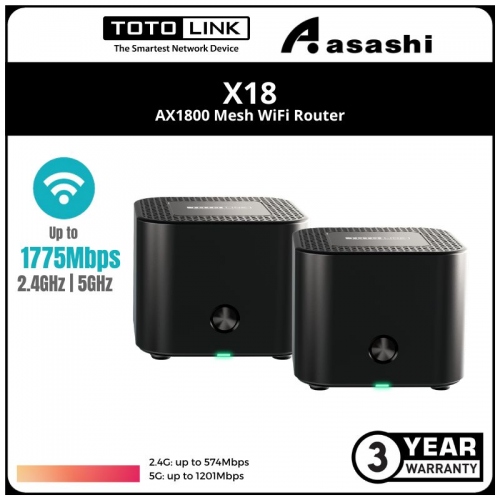 Totolink X18 AX1800 Mesh WiFi Router