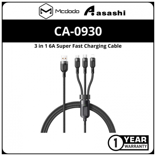 Mcdodo CA-0930 Grenade Series 3 in 1 6A Super Fast Charging Cable 1.2M