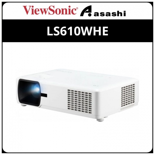 ViewSonic LS610WHE 4,500 ANSI Lumens WXGA LED Business/Education Projector (HDMI x2, Speaker 10w, Instand On, Maintenance free: 30,000-hour)