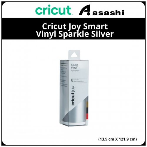 Cricut 2007150 Joy Smart Vinyl Sparkle Silver - 5.5 Inches X 48 Inches (13.9 cm X 121.9 cm)