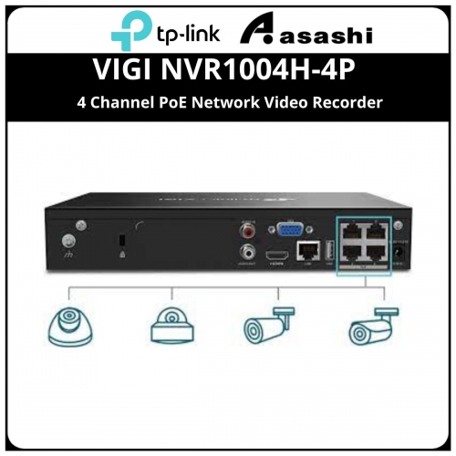 Tp-Link VIGI NVR1004H-4P 4 Channel PoE Network Video Recorder
