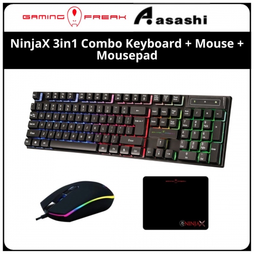 Gaming Freak NinjaX 3in1 Combo Keyboard + Mouse + Mousepad (GK-XC-NINJAX)