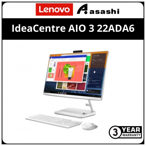 Lenovo IdeaCentre AIO 3 22ADA6 PC-F0G6007PMI-(AMD Athlon 3050U/8GB Ram(4+4)/256GB SSD/AMD Radeon Graphic/21.5